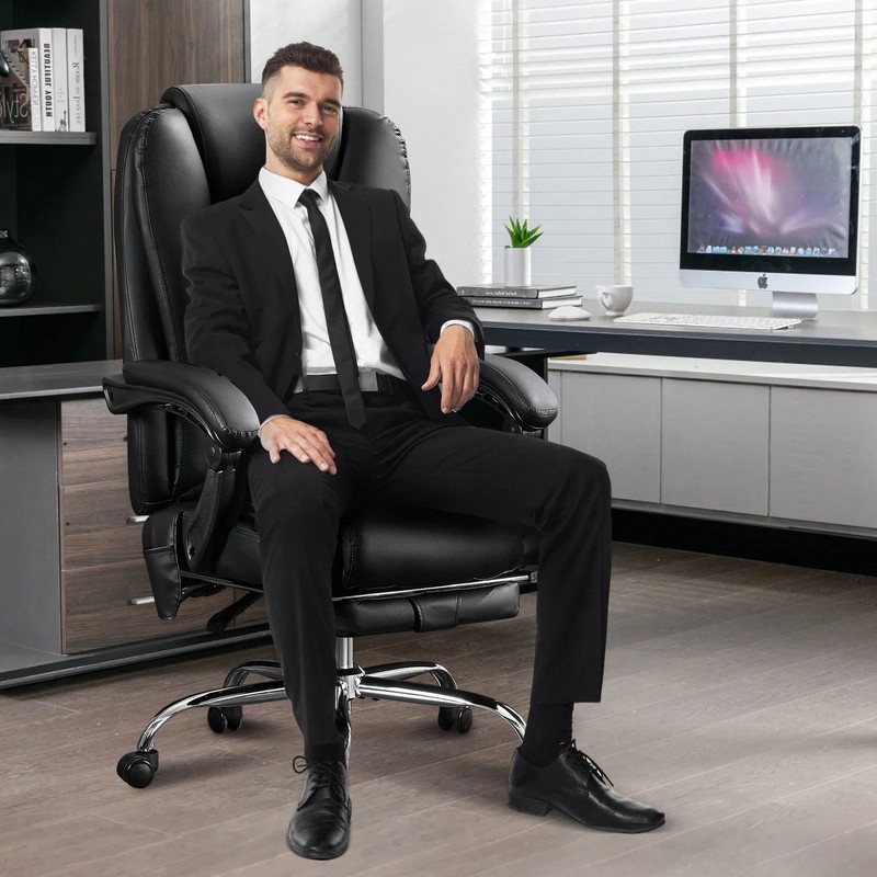 Massage Office Chair with Heat and 6 Vibration Points with Foot Rest &Padded gallery
