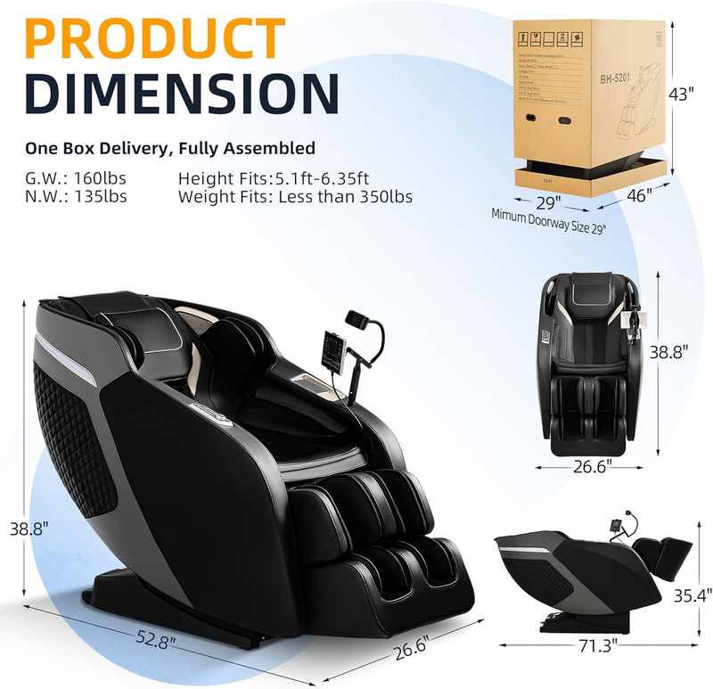 2026 Massage Chair 4D Zero Gravity Full Body Massage Chair with Sl-Track & Heati gallery