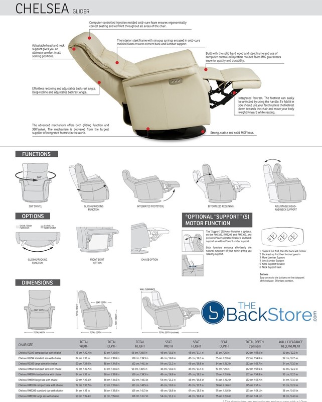IMG Chelsea RMS399 Large Power Relaxer Recliner Chair S559 Dark Brown Leather gallery
