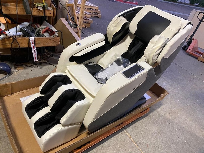 Human Touch WholeBody Rove Massage Chair Recliner with heat stretch Moon Cream