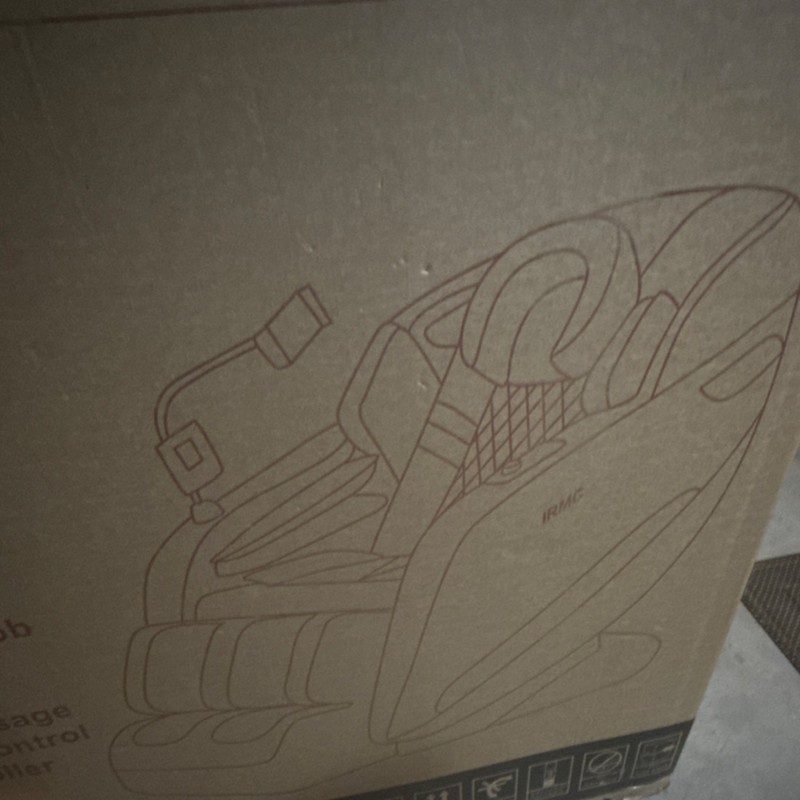 IRMC 8D Massage Chair White Brown, Hip Wheel & Foot Roller, Airbag, USB gallery