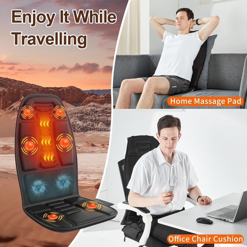 Luxury Massage Chair Cushion with Integrated Heat & Cooling for Muscle Relief gallery
