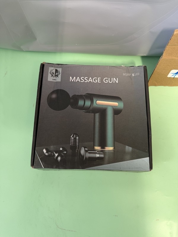 SMS Massage Gun Deep Tissue Percussion Massager w/ Attachments & Cable gallery