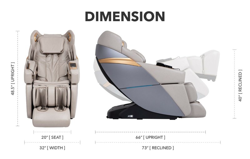 Ador 3D Allure Massage Chair - Black & Brown (3 Years Warranty) gallery