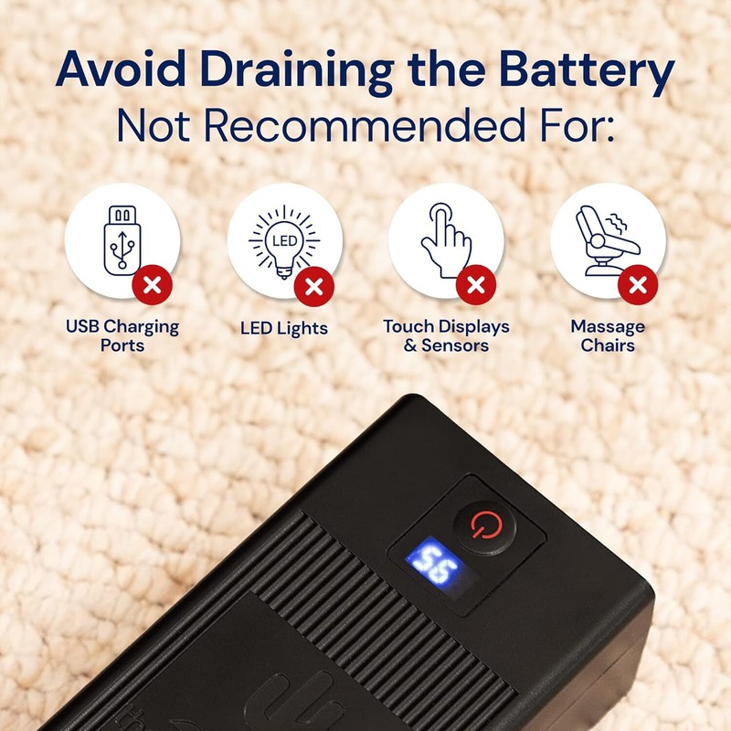 ✅ The Blue Cactus Universal Battery Pack for Reclining Furniture w/ LCD Display gallery