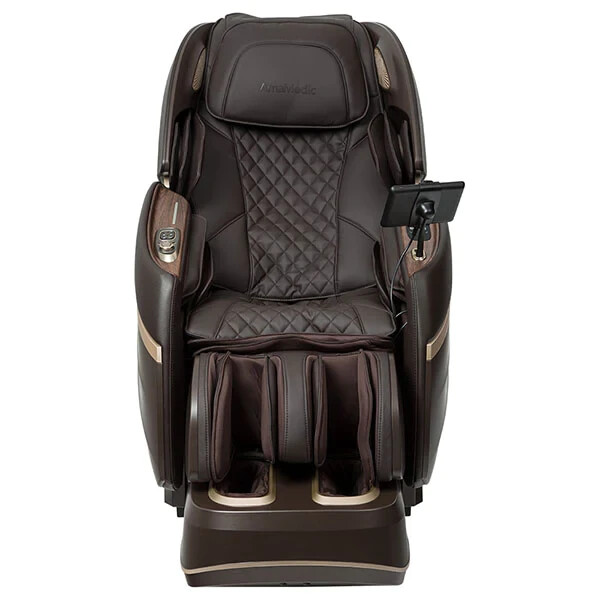 AmaMedic Hilux 4D SL-Track Zero Gravity Heated Massage Chair - Brown, Open Box gallery