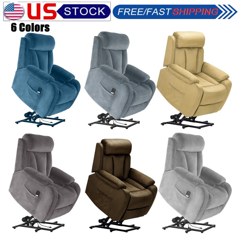 Electric Power Lift Recliner Chair Leisure Sofa for Elderly Living Room w/Remote