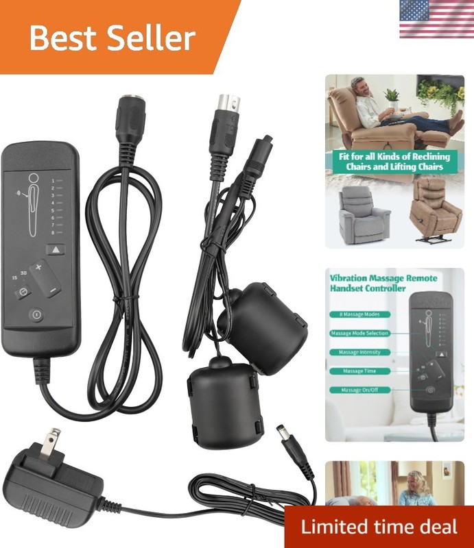 Customizable 3-Pin Massage Remote for Lift Chairs - Relaxing Vibration Control