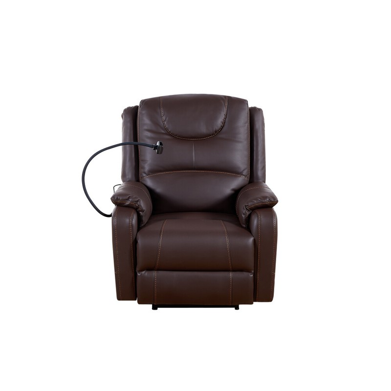 Leather Zero Gravity Recliner Massage Chair 8 Vibrating Points Power Recliner US gallery