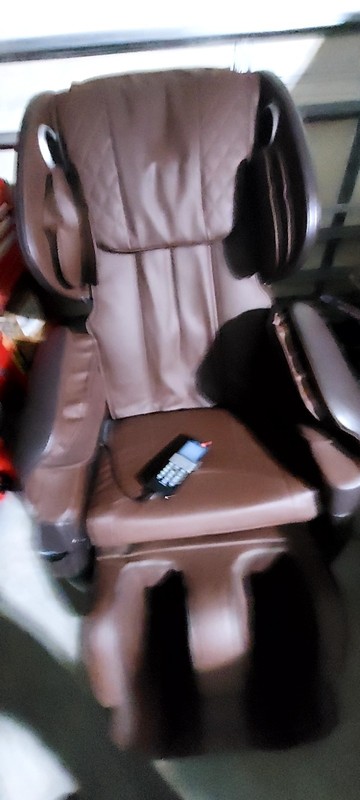 Brown Electric Massage Chair LC3201-S Faux Leather with Remote Control