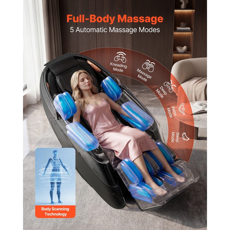 Uimoso 4D Zero-Gravity Full Body Massage Chair with Adjustable Footrest gallery