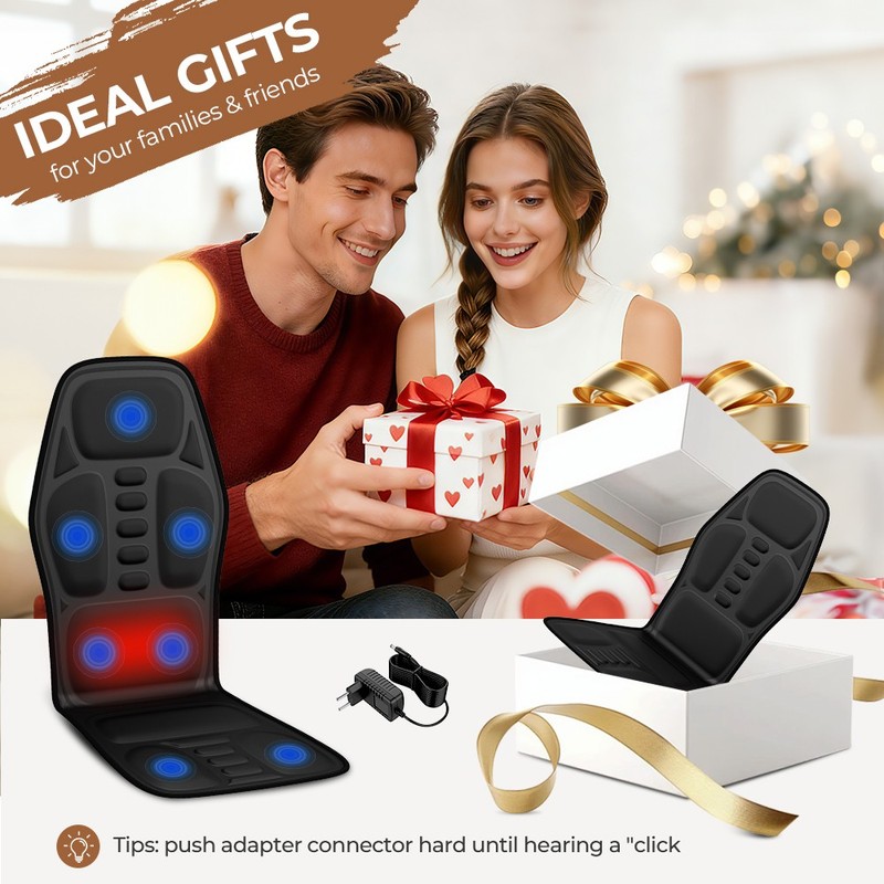 Massage Chair Pad w/ Heat 7 Vibration Motors Seat Cushion Home Office Massage gallery