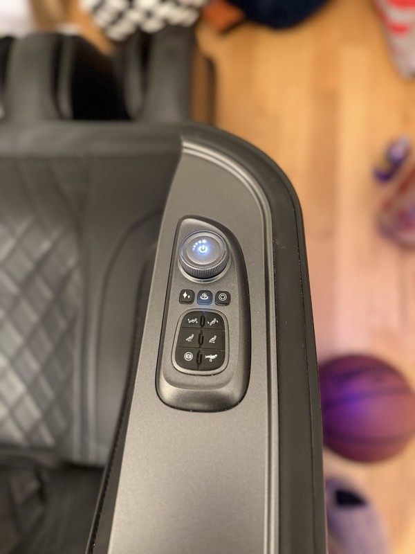 Titan TP-Epic 4D Electric Massage Chair Recliner w/ Screen & Manual Black gallery