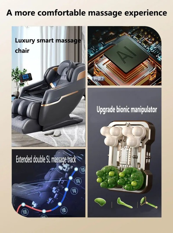 Luxury Full Body 4D Zero Gravity Massage Chair Heating Head Foot 180° Bluetooth gallery