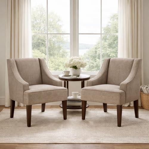 Home Decor | Upholstered Swoop Arm Accent Chair | Accent Chairs for Living gallery