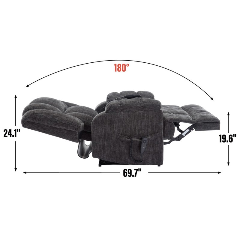 Dual Motor Heat Massage Infinite Position 350 LBS Electric Power Lift Recliners gallery