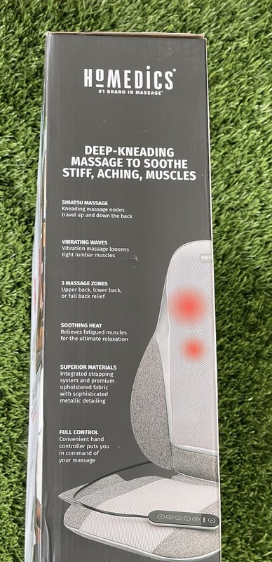 Homedics Shiatsu + Kneading & Vibration Massage Cushion with Heat, Deep Knead... gallery