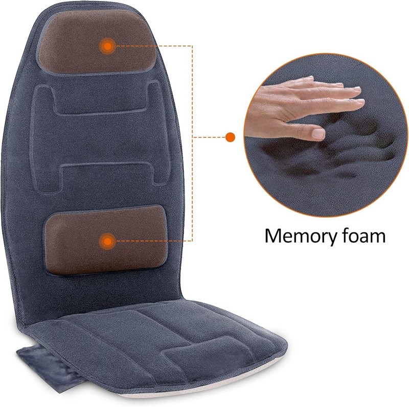 Portable Neck & Back Massager Seat Pad - 10 Motors with Adjustable Heat Levels gallery