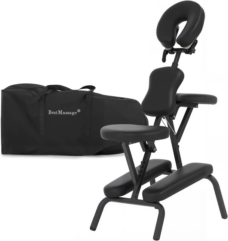 Lightweight Foldable Massage Chair with Cushion & Adjustable Face Cradle gallery