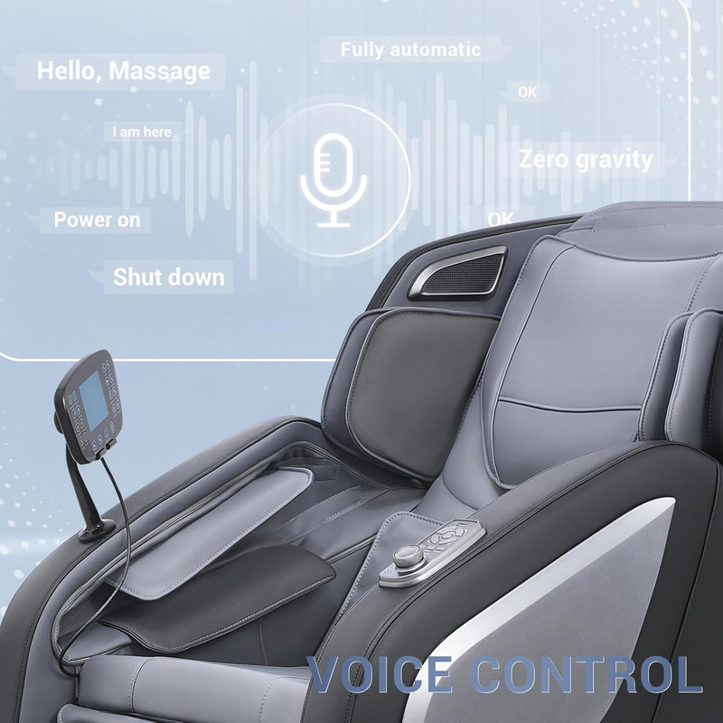 Zero Gravity Shiatsu Massage Chair with Heat & USB - Fully Assembled, Black gallery