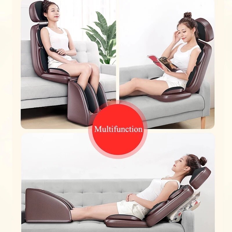 Massage Chair With Cushion Heating Vibrating For Body Shoulder Neck Waist gallery