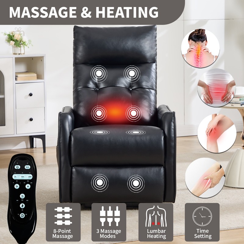 Power Lift Recliner Chair with Massage, Heat & USB, Max Recline 155° gallery