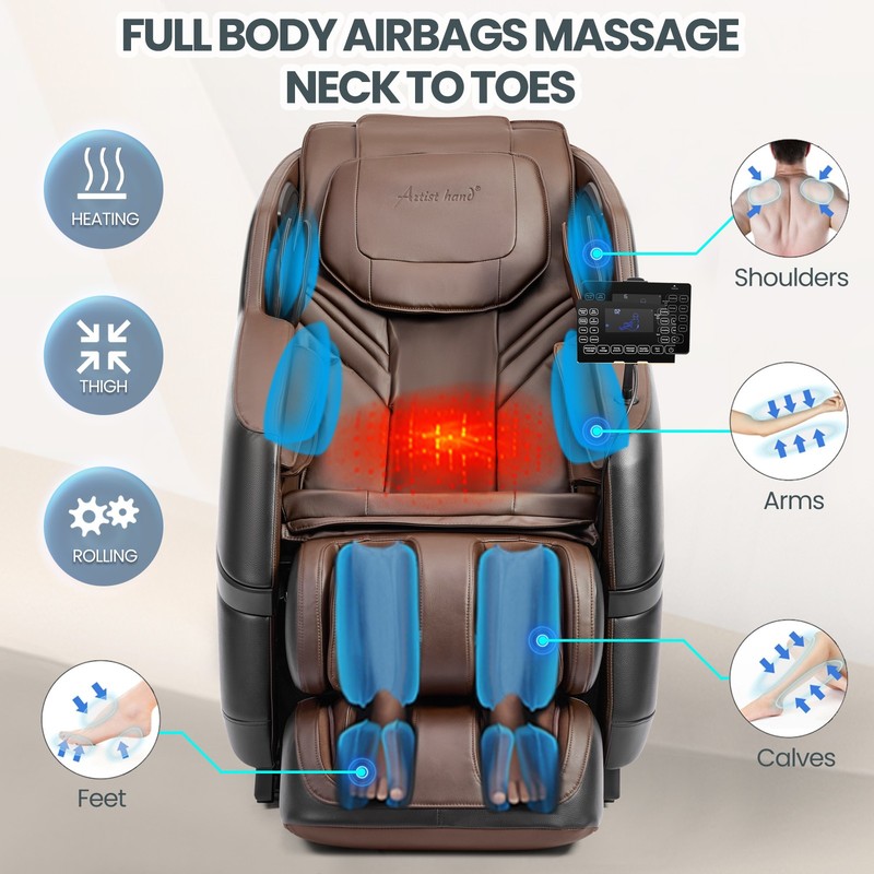 Recline Full Body Zero Gravity 8Point Air Massage Chair Shiatsu,Heat,Foot Roller gallery