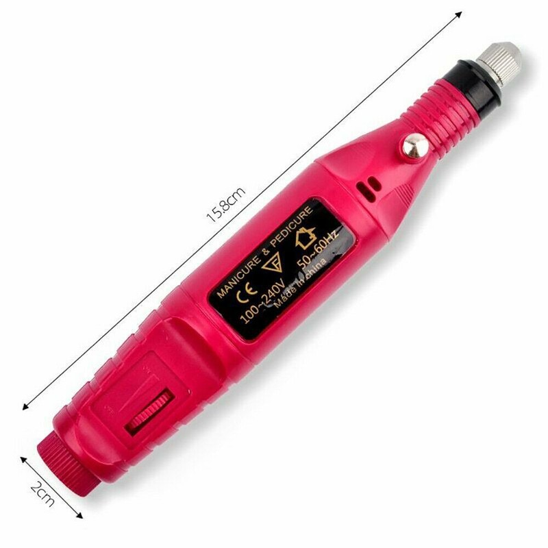 Electric Nail Drill Bits, Portable for Home Travel (Pink) gallery