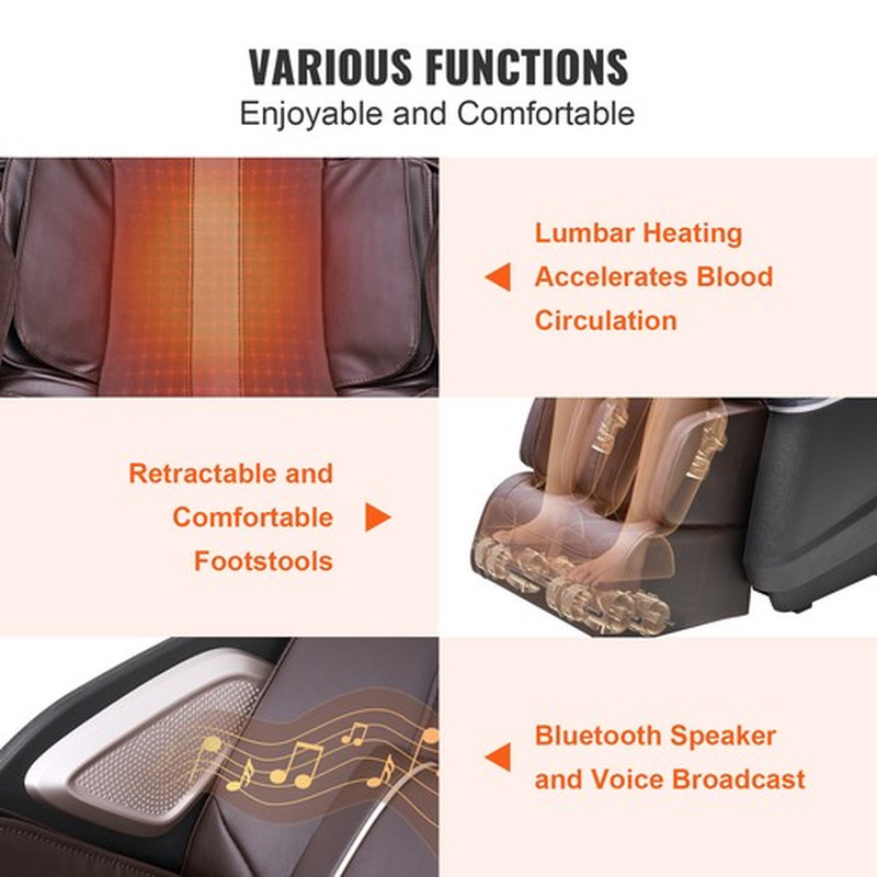 Full Body Massage Chair Zero Gravity 3D Shiatsu Recliner with Sl-Track gallery