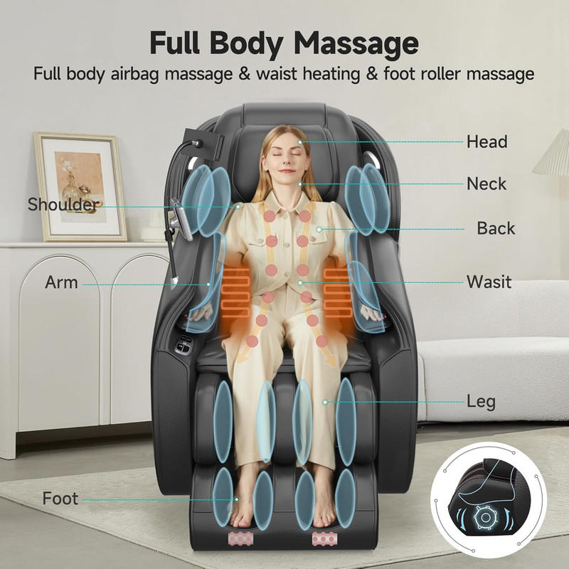 2025 Zero Gravity Massage Chair with Heat & APP Control for Ultimate Relaxation gallery