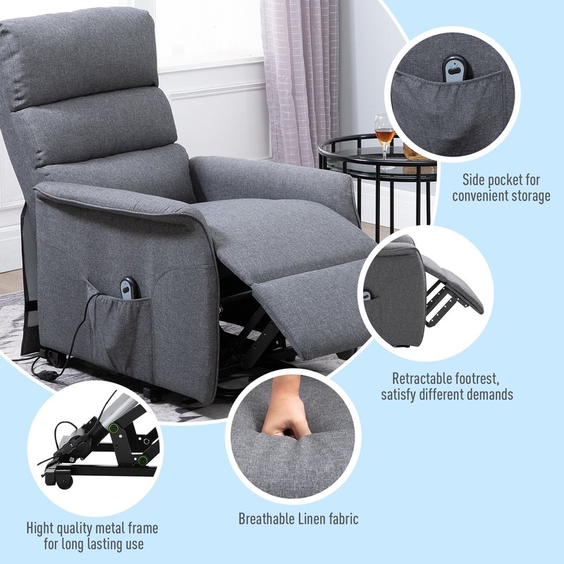 Electric Power Lift Recliner Chair for Elderly Living Room Fabric Upholstery gallery