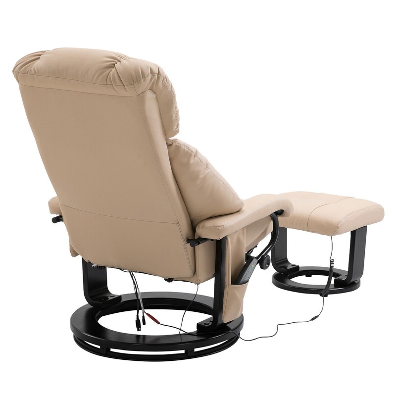 10-Point Massage Power Lift Recliner Faux Leather Chair Sofa Ottoman Footrest gallery