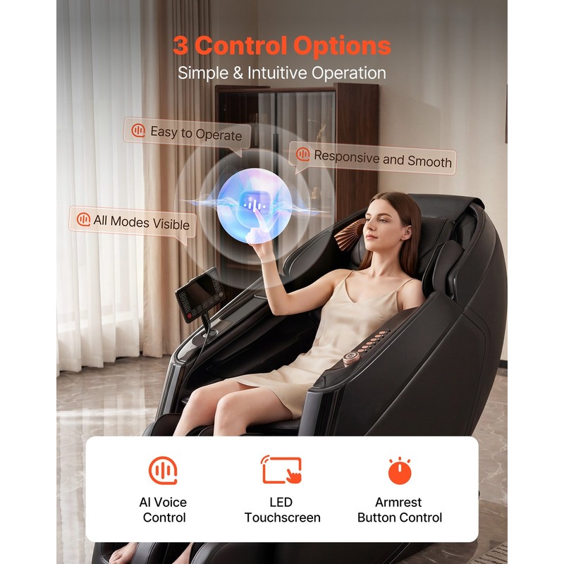 Uimoso 4D Zero-Gravity Full Body Massage Chair with Adjustable Footrest gallery