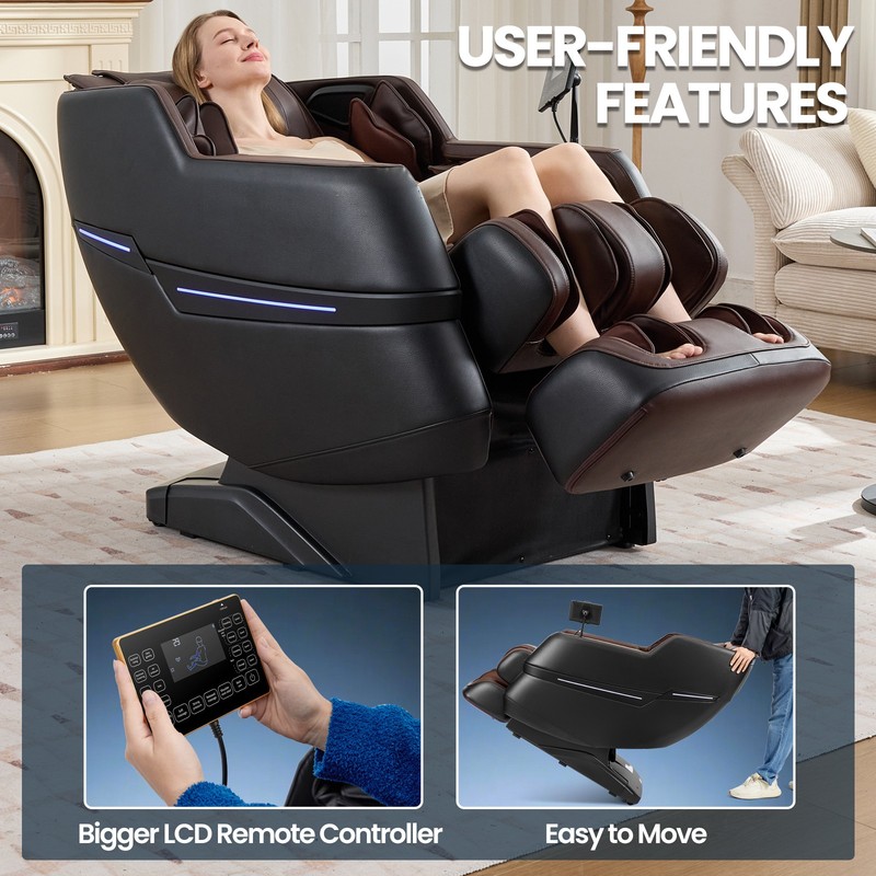 Recline Full Body Zero Gravity 8Point Air Massage Chair Shiatsu,Heat,Foot Roller gallery