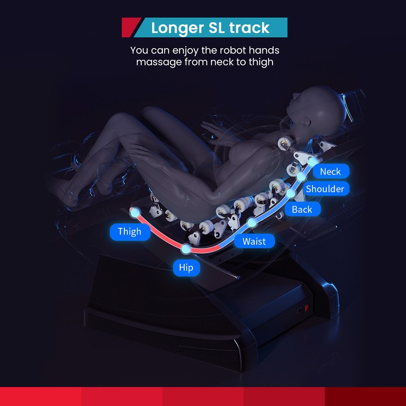 Zero Gravity Full Body Massage Chair with Built-In Heat Therapy Foot Roller gallery