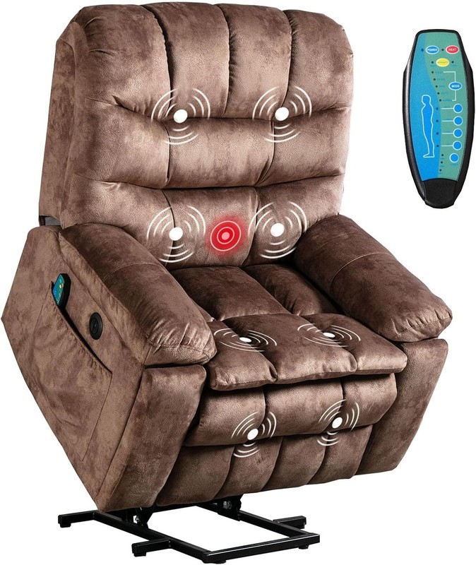 CANMOV Power Lift Recliner w/Massage & Heat – Electric Chair for Elderly