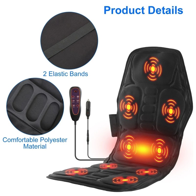 Full Body Massage Chair Pad with Heat, 8 Modes 9 Intensities, Home Office Car Us