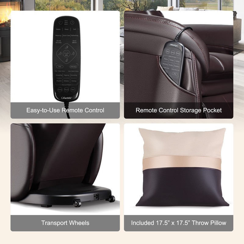 Full Body SL Track Zero Gravity Massage Chair w/ Pillow Reversible Footrest Heat gallery