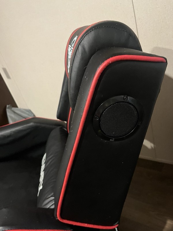 GYMAX Black Red Electric Massage Chair Remote Control Faux Leather Upholstery gallery
