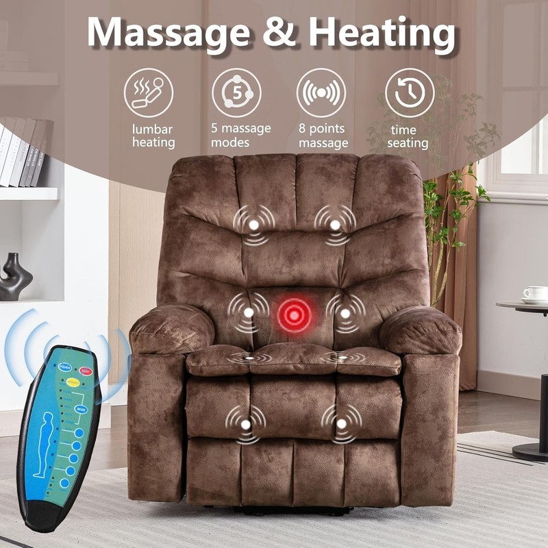 CANMOV Power Lift Recliner w/Massage & Heat - Electric Chair for Elderly gallery