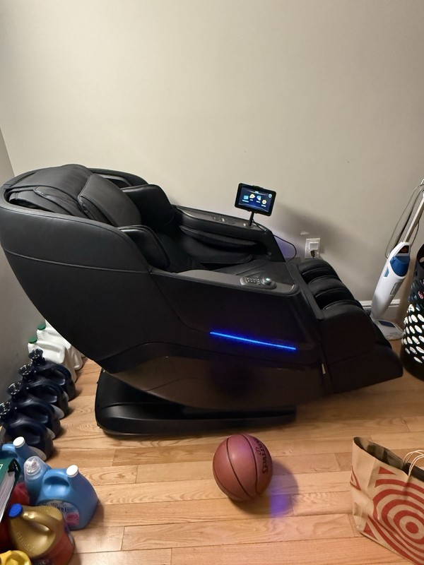 Titan TP-Epic 4D Electric Massage Chair Recliner w/ Screen & Manual Black gallery