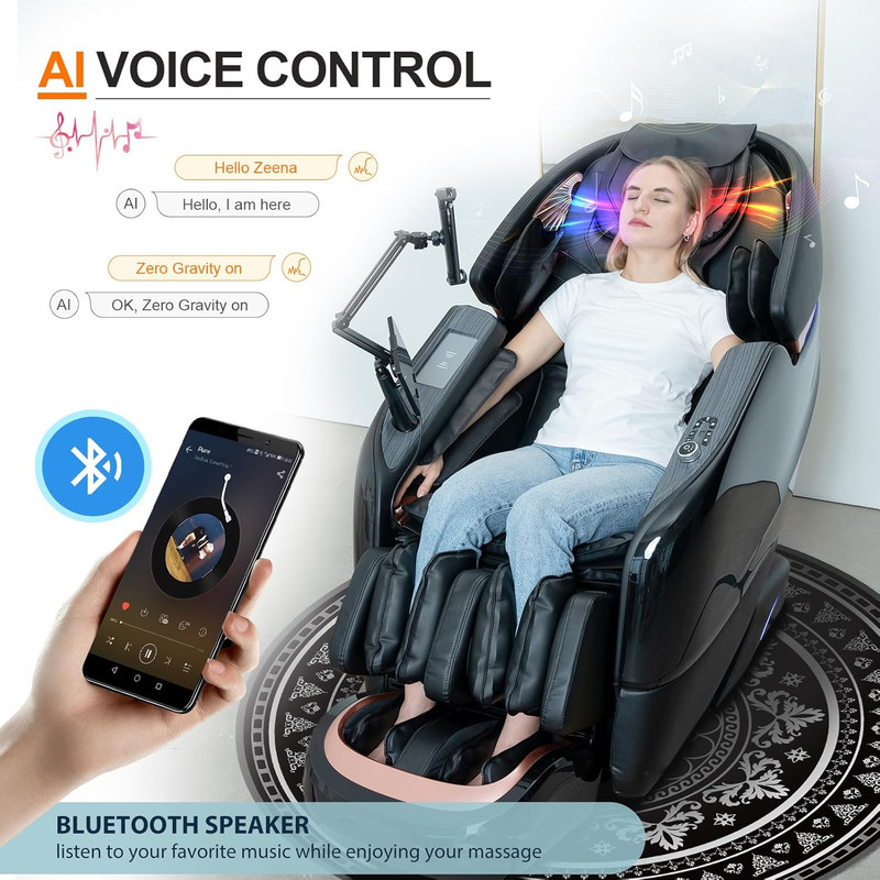Massage Chair Full Body, 2025 Zero Gravity Sl-Track Shiatsu Massage Chairs Recli gallery