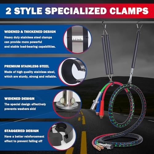 Semi Truck Air Lines Kit with 16" Double Tender Spring Kit 12 FT Double Spring gallery