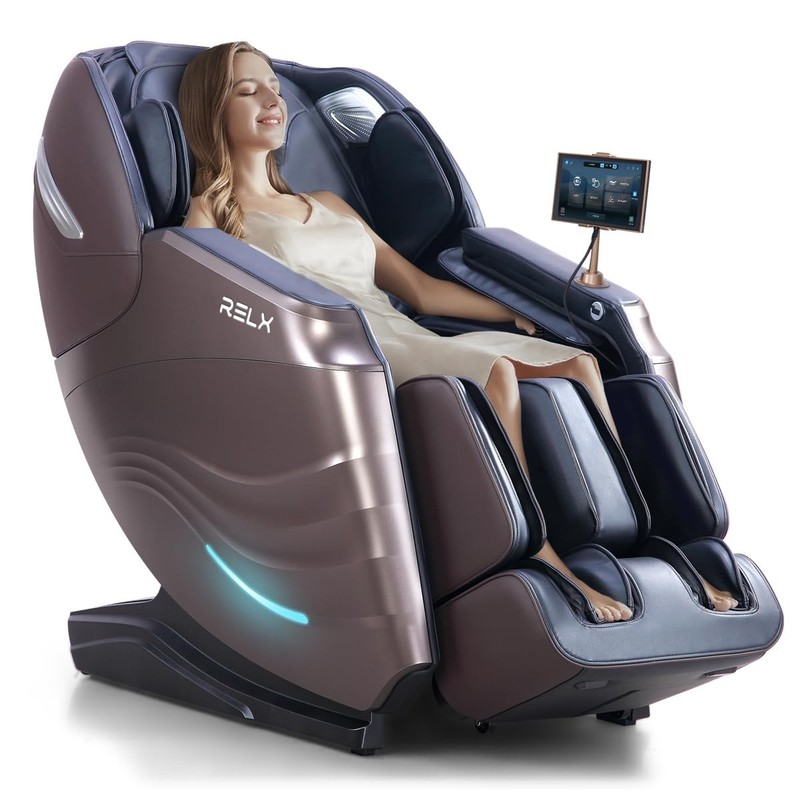 RELX Massage Chair Full Body with Scan, Zero Gravity, Large, Brown