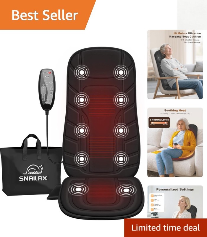 Customizable Massage Chair Pad with Heating & 5 Vibrating Modes – Relax Anywhere