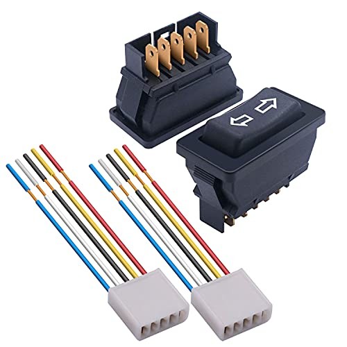 2Pcs 5 Pin Car Window Switch 12V 20A Control Power Lift RV Slide Out gallery