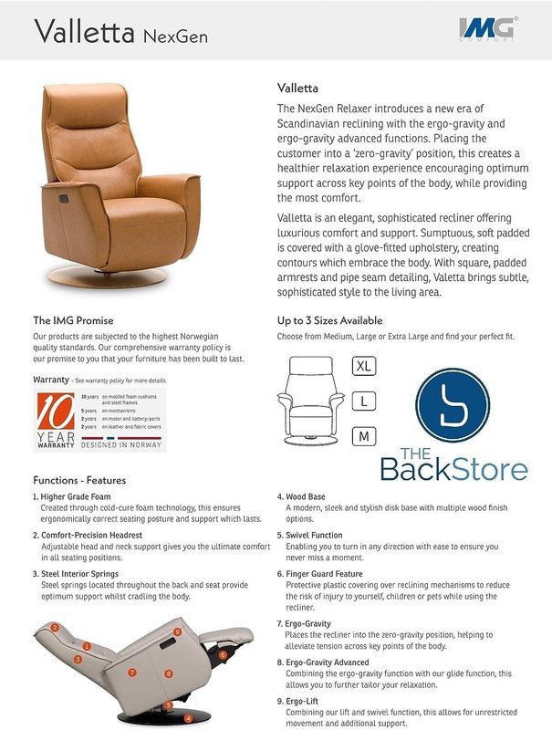 IMG Valletta Ergo Zero Gravity Advanced Recliner Large 2 motor Cinder Leather gallery