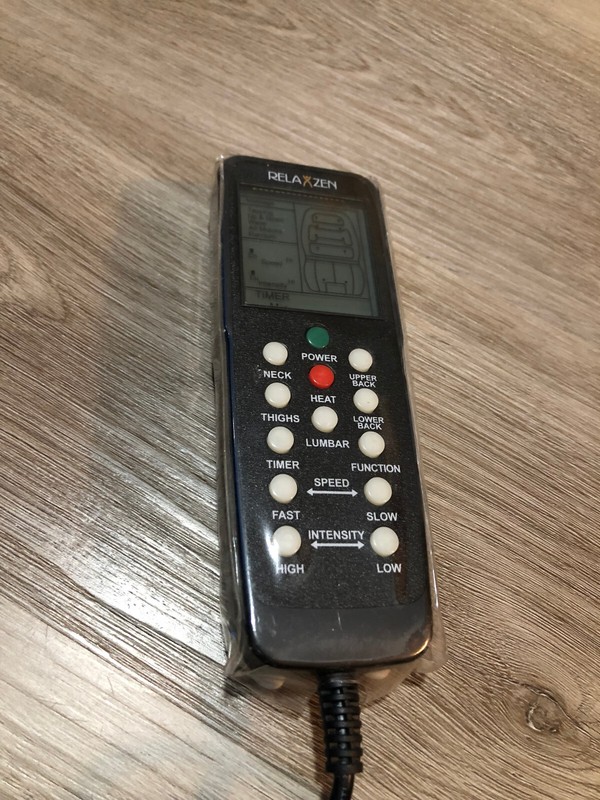 Black Relaxzen Massage Chair Electric Remote Control Model 60-2910 gallery