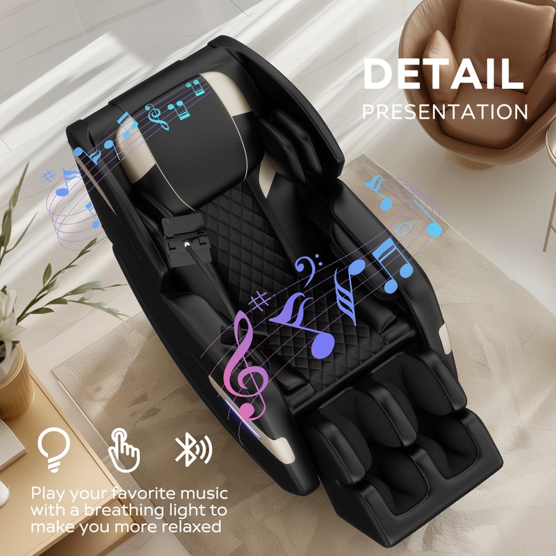 Massage Chair Recliner Zero Gravity Full Body Massage Chair with 6 Fixed Rollers