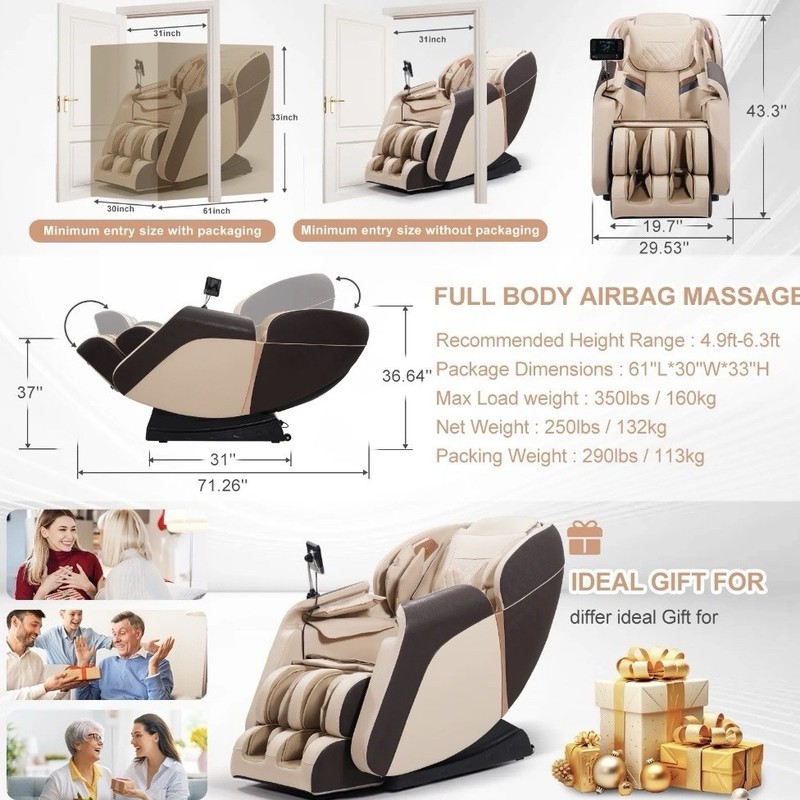 Advanabd 4D Massage Chair Full Body | Recliner W/ Heated Track Bluetooth Speaker gallery